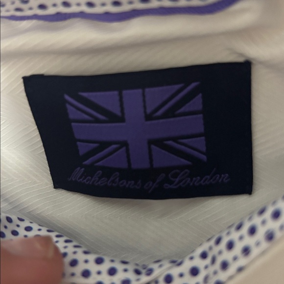 Michelson of London White Dress Shirt Size: Large NWT - Picture 6 of 7